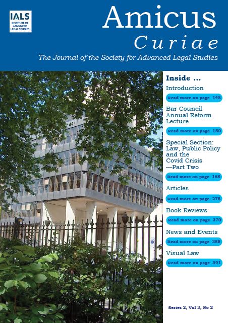 Amicus Curiae Vol 3 No 2 (2022): Series 2 cover