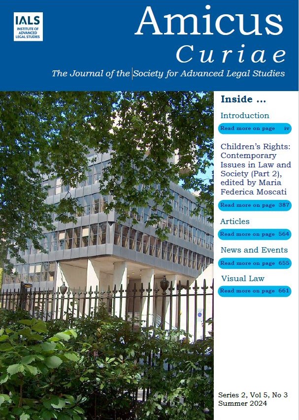 Amicus Curiae Vol 5 No 3 (2024): Series 2 cover